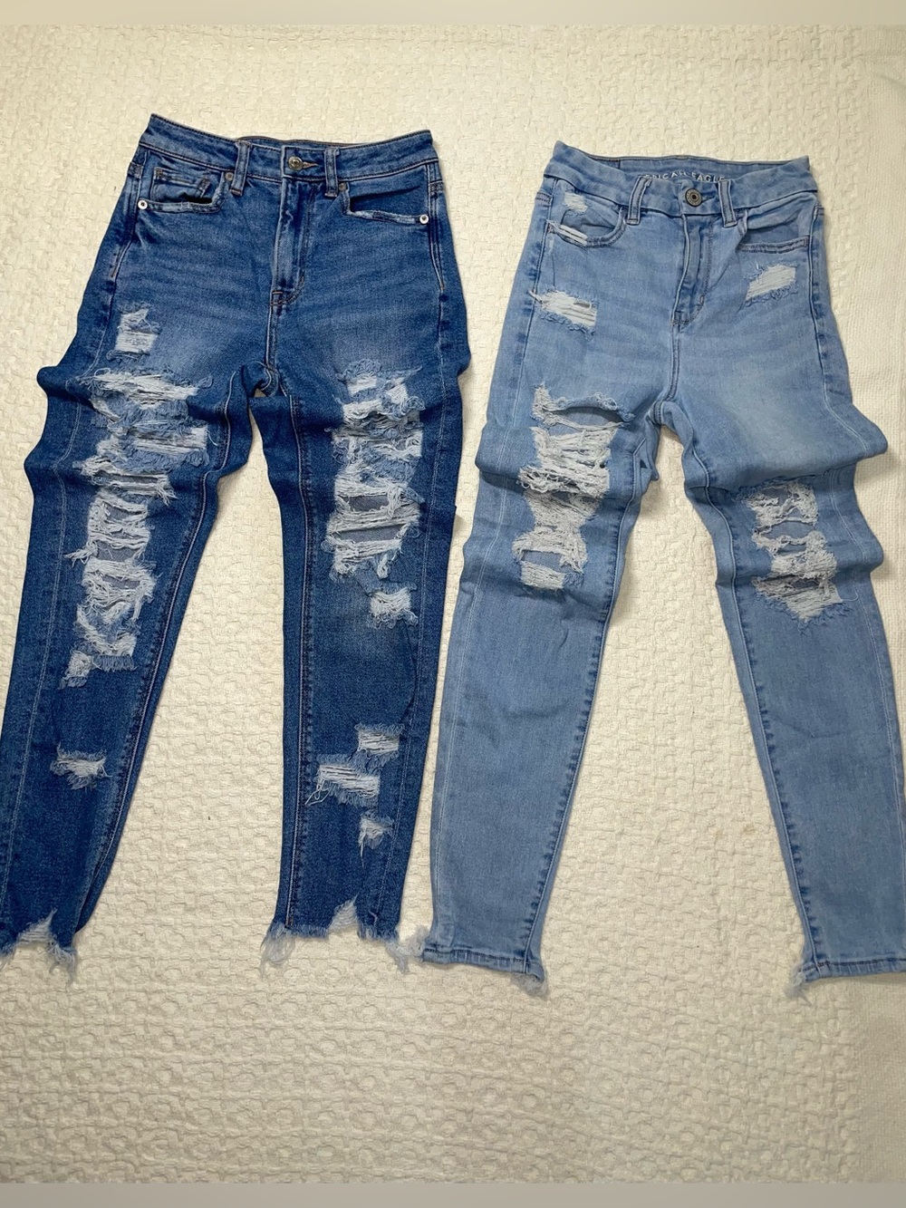 American Eagle Size 00 Ripped Skinny Jeans Bundle – 2 Pairs
